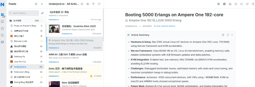 MrRSS : Quand l&rsquo;IA vient booster le bon vieux flux RSS