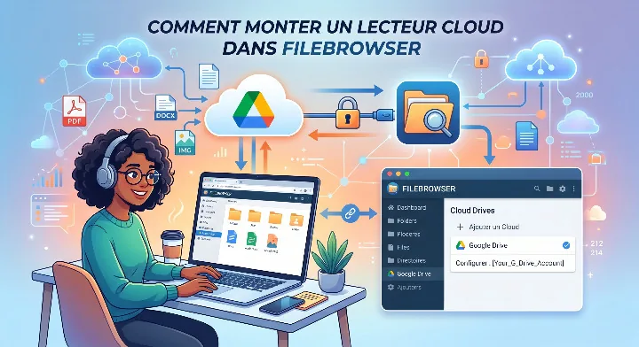 Ajouter un service cloud (Google Drive, One Drive ou Dropbox) à FileBrowser
