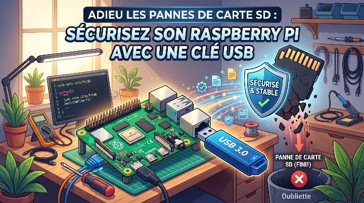 Adieu les pannes de carte SD : Sécurisez son Raspberry Pi avec une clé USB