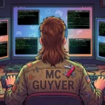Mc Guyver devant Distrobox
